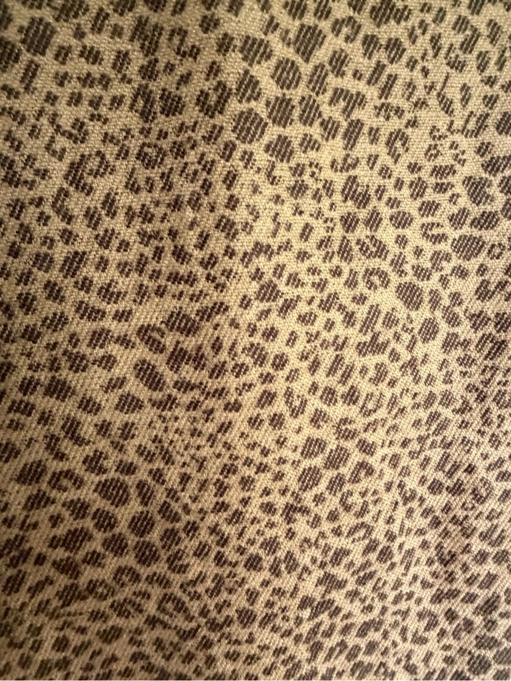 Lands' End Brown Leopard Print Fringed Throw Blanket - Picture 2 of 5